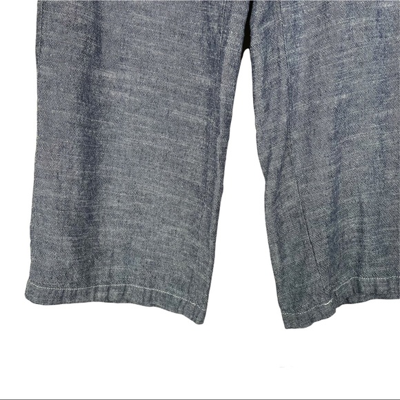 Max Studio Blue Wide Leg Linen Pants - Picture 9 of 9